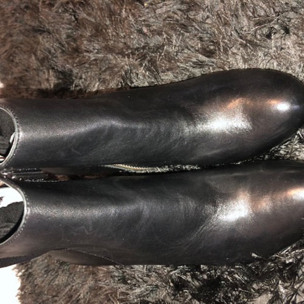 Michael Kors Smoot Black Leather Silver Tone
